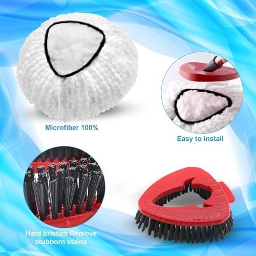 2 Pack Spin Mop Heads Replacement Compatible - Image 3