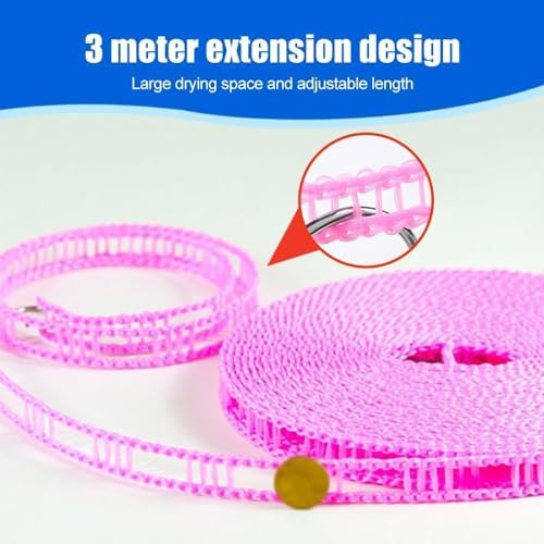 Windproof Non-Slip Clothesline 32 Ft, Portable Clothesline - Image 2