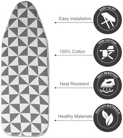 Ironing Board Cover with Two 5MM Thick Feltpads, Fits Standard Ironing Boards - Image 3
