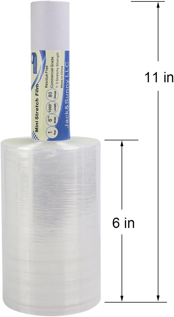 Clear Stretch Wrap 6"×1000' Plastic Wrap Roll - Image 2