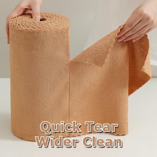 Jessy Home 80 Pack Microfiber Cleaning Cloth Roll Reusable Paper Towels 12"x12" - Image 3