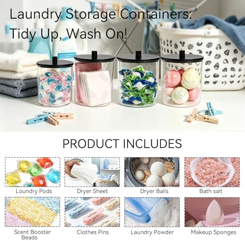Amolliar Clear Acrylic Laundry Pods Container - Image 5