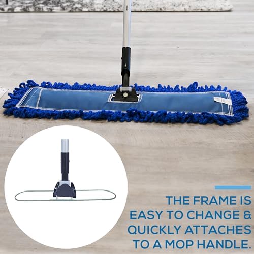 Kleen Handler Commercial Dust Mop Frame 24 Inch, Hardwood Floors - Image 5