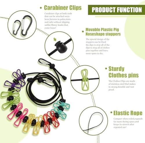 2 Pack Portable Travel Clothesline - Image 3