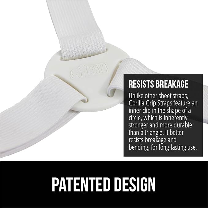 GORILLA GRIP Patented Bed Sheet Holders, Adjustable Elastic Fasteners - Image 4