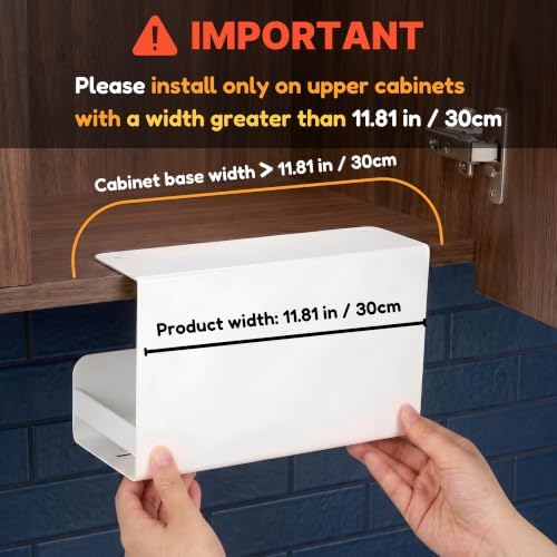 Arakio, Paper Towel Holder Under Cabinet No Drilling Kitchen Roll Dispenser - Image 4