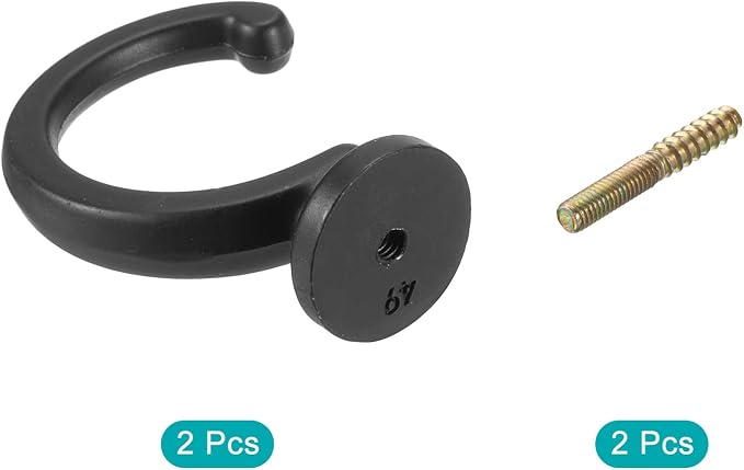 uxcell 2Pcs Curtain Holdback, Aluminum Alloy Wall Mounted Curtain Holders - Image 3