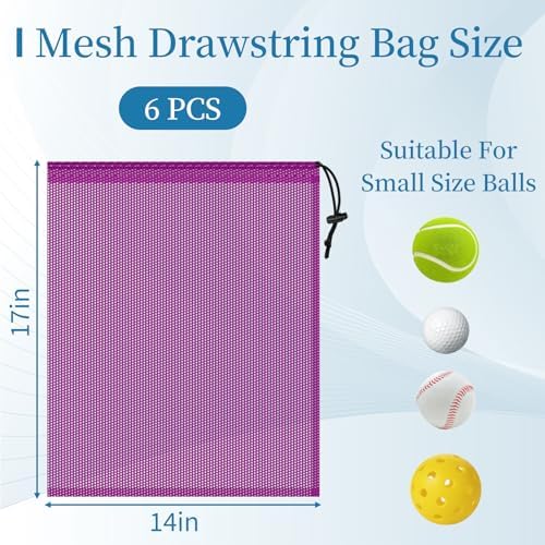 6 Pack Mesh Drawstring Bags - Image 2