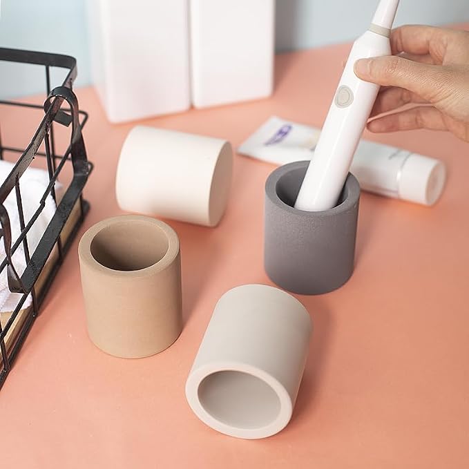 Diatomite Toothbrush Holder, Quick Dry Bathroom Stand | Water Absorbing - Image 6