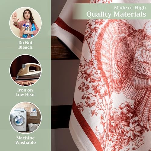 Maison d' Hermine Kitchen Towels Set of 3 Reusable 100% Cotton 27.50" x 20" - Image 3