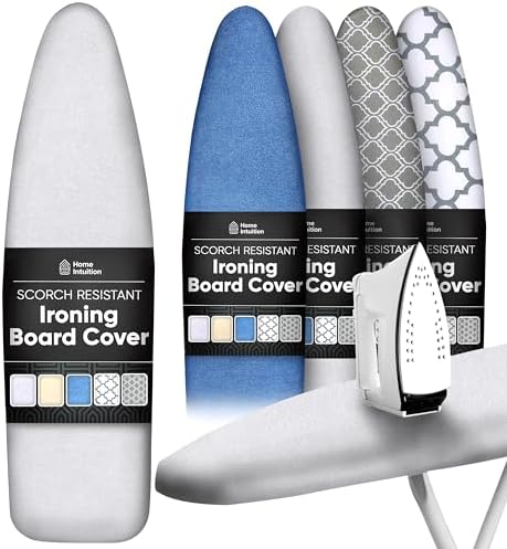 Home Intuition Extra Thick Ironing Board Cover and Pad Iron Scorch Resistant by HomeIntuition