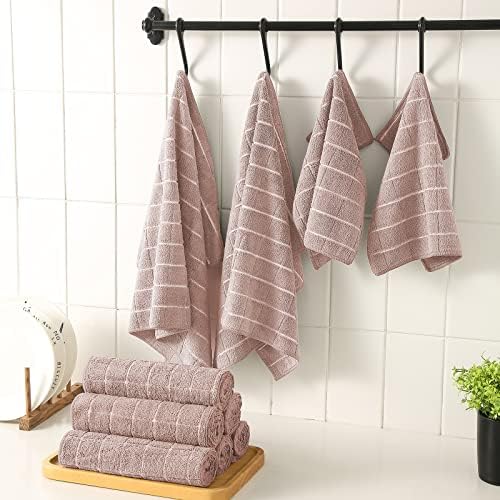 Puomue Microfiber Kitchen Towels and Dishcloths Set, 26 x 18 Inch and 12 x 12 - Image 6