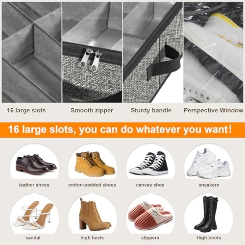 homyfort Under the Bed Shoe Storage Organizer - Image 5