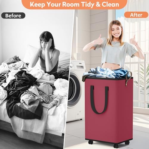 SpaceTrove Rolling Laundry Basket - Image 5