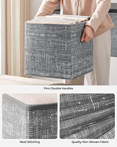 SONGMICS Storage Cubes, 13-Inch Foldable Closet Organizers - Image 5