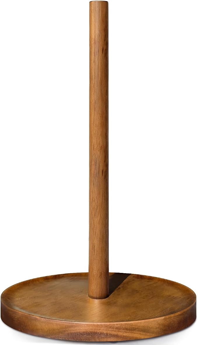 NESAPTO Paper Towel Holder Countertop, Wooden Standing Paper Towel Roll Stand by NESAPTO