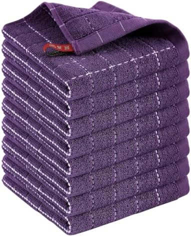 Kitinjoy 100% Cotton Terry Kitchen Dish Cloths, 12”x 12” by Kitinjoy