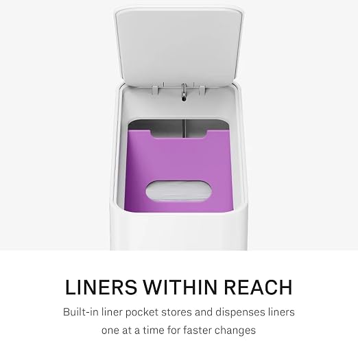 simplehuman Slim Step Can, 9L / 2.4 Gallon Primary Bathroom Trash Can, Liner - Image 4