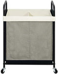 STO STO Laundry Hamper 2 Section, 100L Rolling Laundry Sorter Cart by STOSTO