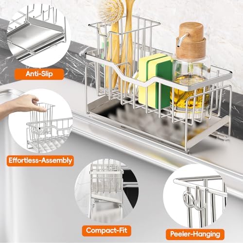 StorageRight Sponge Holder for Kitchen Sink, Sink Caddy Organizer - Image 2