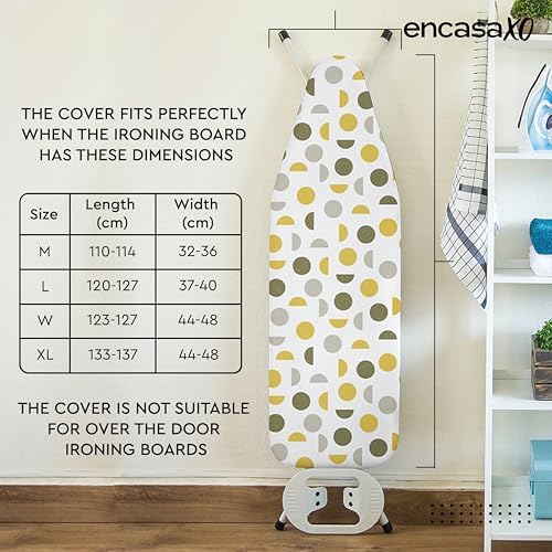 Encasa XO Ironing Board Cover and Pad, Thick Felt 42"x14" - Image 2