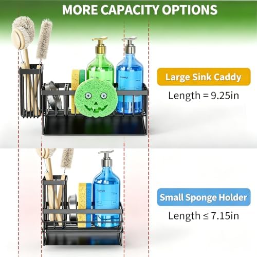 Cisily 9.25'' ponge Holder for Kitchen Sink, Smiley Face Sink Caddy - Image 2