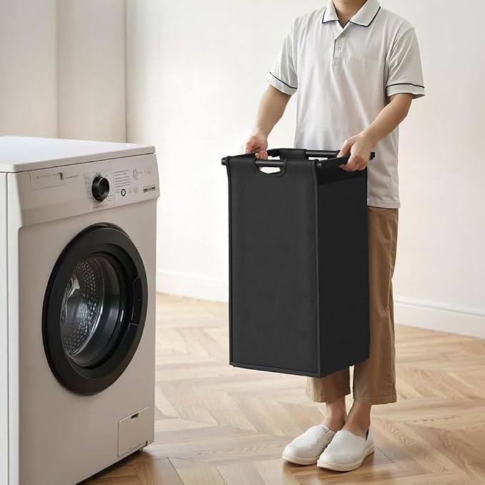 Herture Laundry Hamper with Shelf, Laundry Basket 3 Section, Laundry Sorter - Image 7