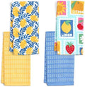 Ritz 4-Piece Kitchen Towel Set, Citron Vine & Summer Fruit Stamp Prints by RITZ