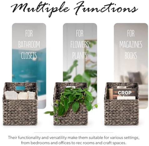 Wicker Hanging Storage Basket, Water Hyacinth Baskets, Wall Decor Hyacinth - Image 4