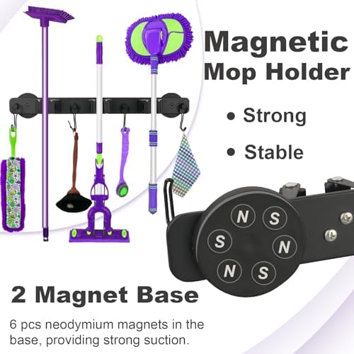 Heavy Duty Magnetic Mop Broom Holder - Image 3