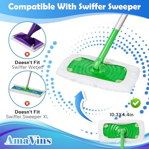 5 Pack Reusable 100% Cotton Mop Pads Compatible - Image 2