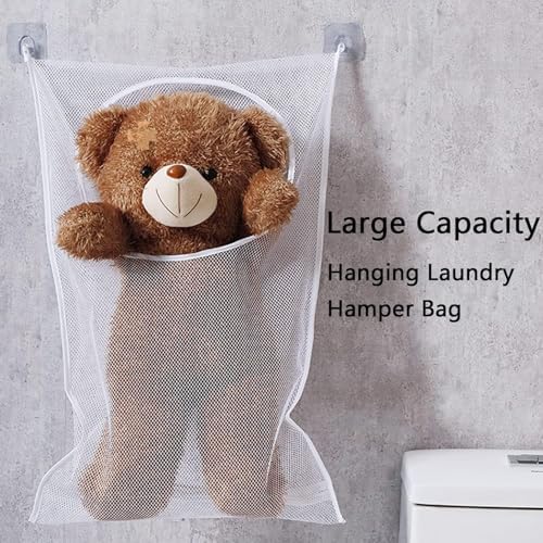 Hanging Laundry Hamper Bag, 2 Pack Over The Door Hanging Laundry Bag, 30 x 20 - Image 4