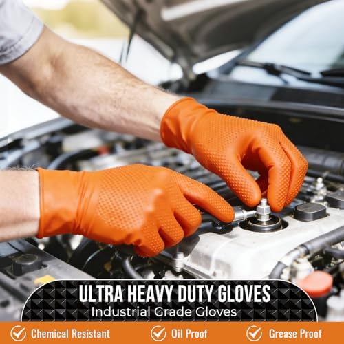 ANBOSON 10 Mil Heavy Duty Diamond Texture Nitrile Gloves, 1000 Ct - Image 5