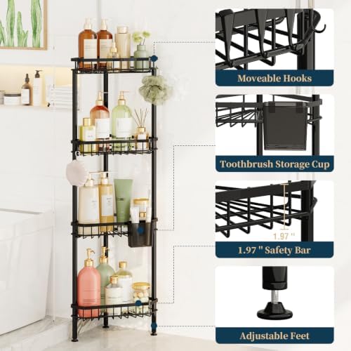 Consumest Corner Shower Caddy Stand - Image 4