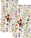 Miss Adola 150GSM Flour Sack Kitchen Towels Set of 2, Vintage Flower by MissAdola