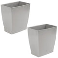 iDesign Small Plastic Bathroom Trash Can, Slim Rectangle by iDesign