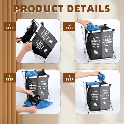 Wonderjune Foldable Disposable Shoe Cover Box Dispenser - Image 3