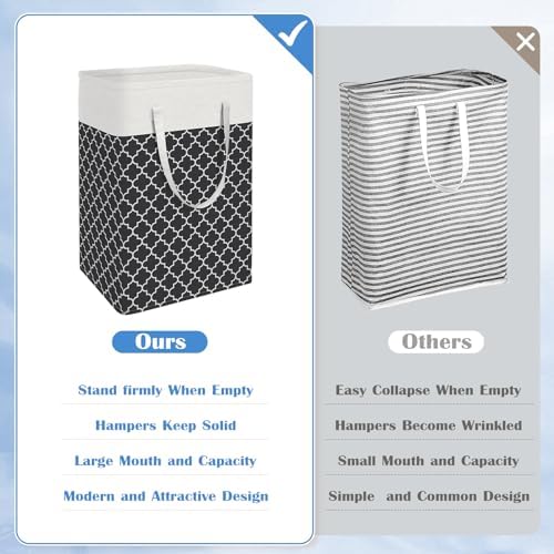 BlissTotes 3-Pack Laundry Basket, Collapsible Laundry Hamper - Image 3