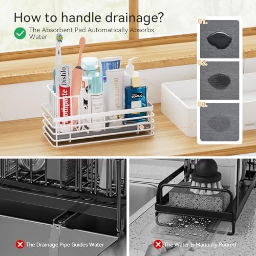 Yofidra Sponge Holder for Kitchen Sink Organizer Caddy: Sink Sponge - Image 4