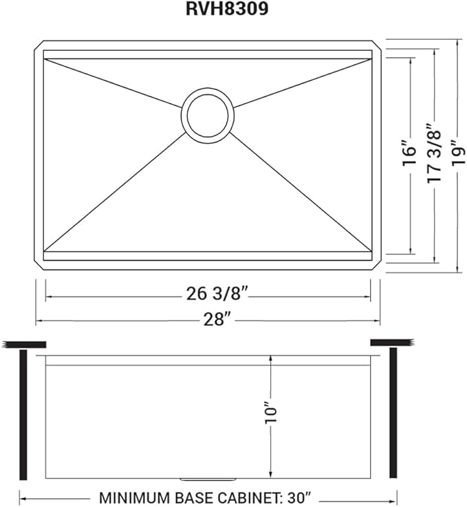 Ruvati 28-inch Undermount 16 Gauge Stainless Steel Workstation Kitchen Sink Single Bowl – Soundproof Multifunction Chef Sink with Cutting Board & Accessories, Brushed Finish Hides Scratches – RVH8309