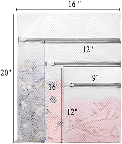 Muchfun 3Pcs Durable Diamond Mesh Laundry Bags - Image 5