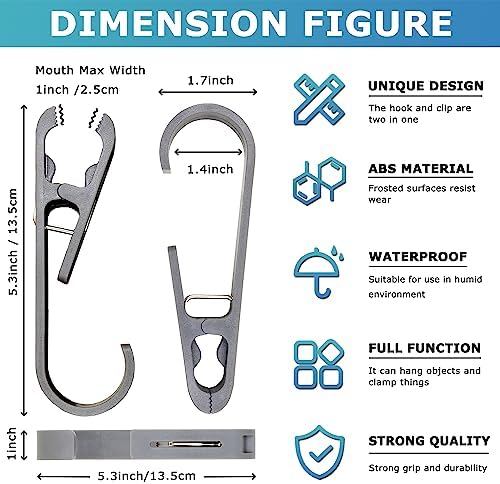 Laundry Hooks with Clips Hanger Closet Organizer Clamps Socks Boot Bras Towels - Image 4