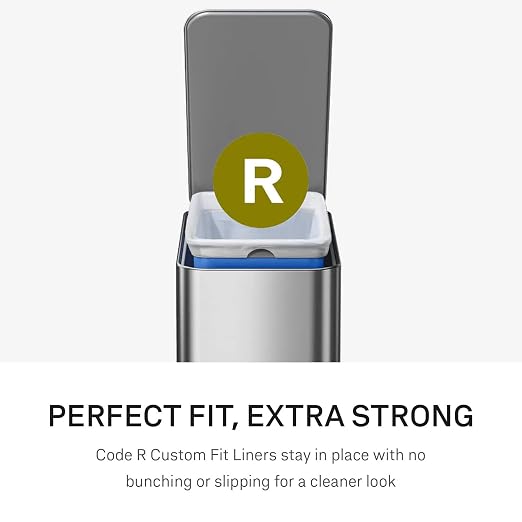simplehuman Slim Step Can, 9L / 2.4 Gallon Primary Bathroom Trash Can, Liner - Image 8