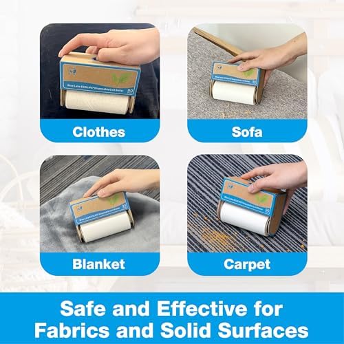 Blue Lake ECOLIFE Plastic-Free Lint Roller – 4-Pack | Extra Sticky & Eco-Lint - Image 6