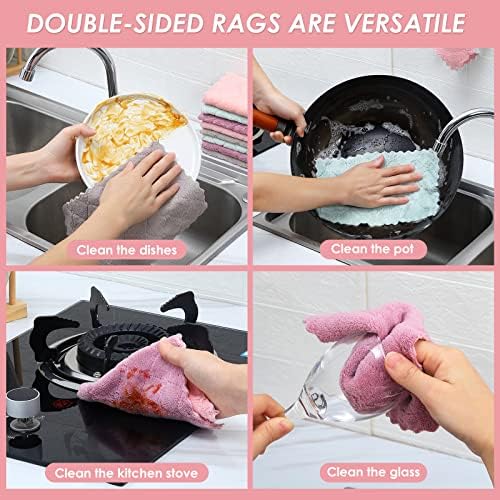 22 Pack Kitchen Dish Cloths, Reusable Dish Towels, Nonstick Oil Washable Fast - Image 6