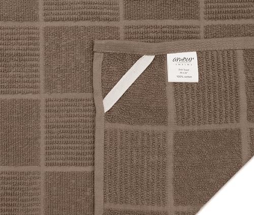 AMOUR INFINI Kitchen Towels Pack of 4, Terry Cotton Dish Towels, Ultra Absorbent - Image 3