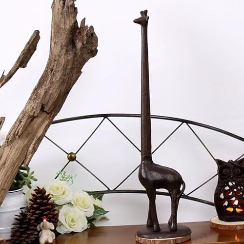 Giraffes Paper Towel Holder Cast Iron Paper Towel Holder Funny Toilet Paper - Image 2