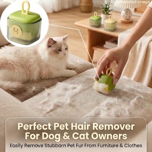 Mini Lint Roller 2 Pack Washable Reusable Pet Hair Remover - Image 3