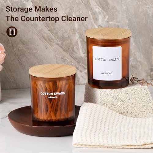 Glass Qtip Holder 2 Pack, Qtip Holder Dispenser Bathroom Set Bathroom - Image 5