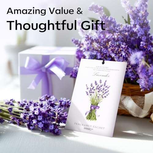 MYARO 12 Pack Lavender Scented Sachets, Closet Deodorizer Car Air Freshener - Image 5